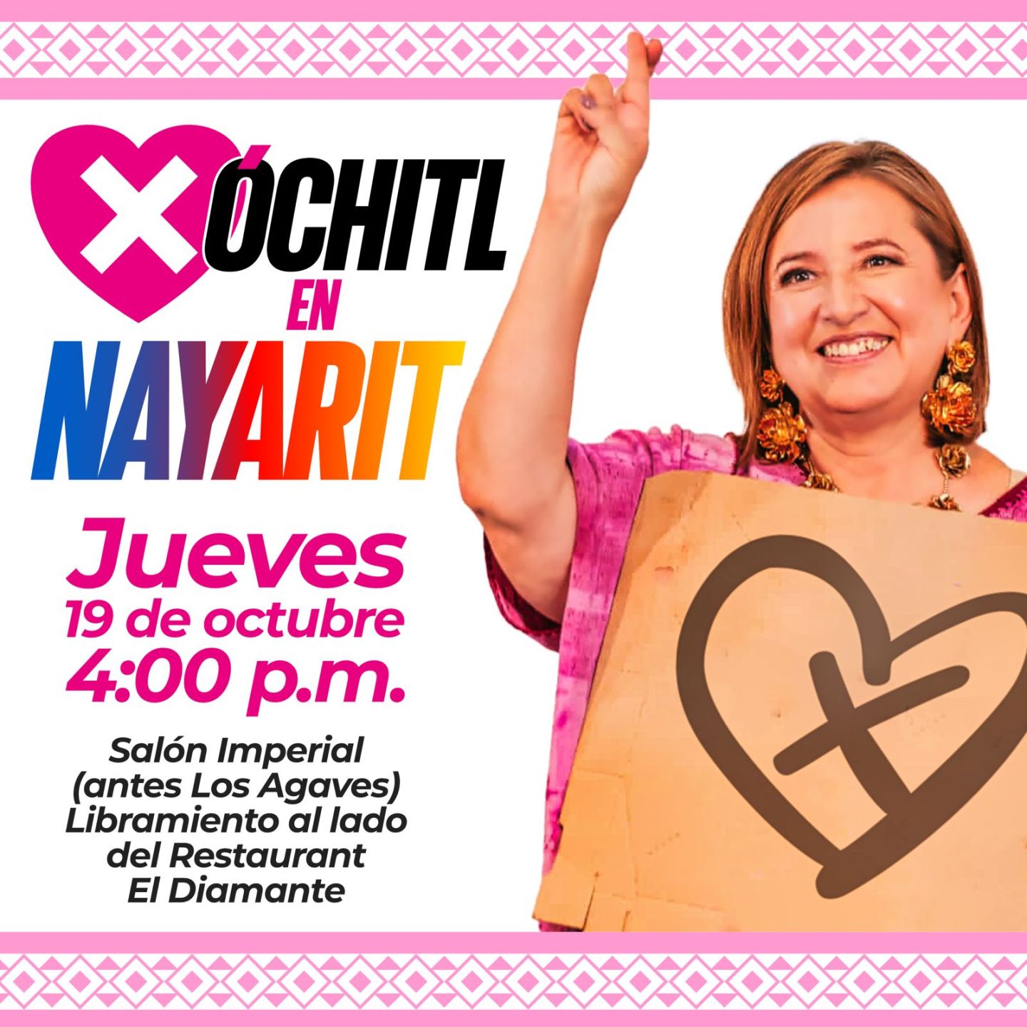 Invitan al encuentro con Xóchitl Galvez en Nayarit