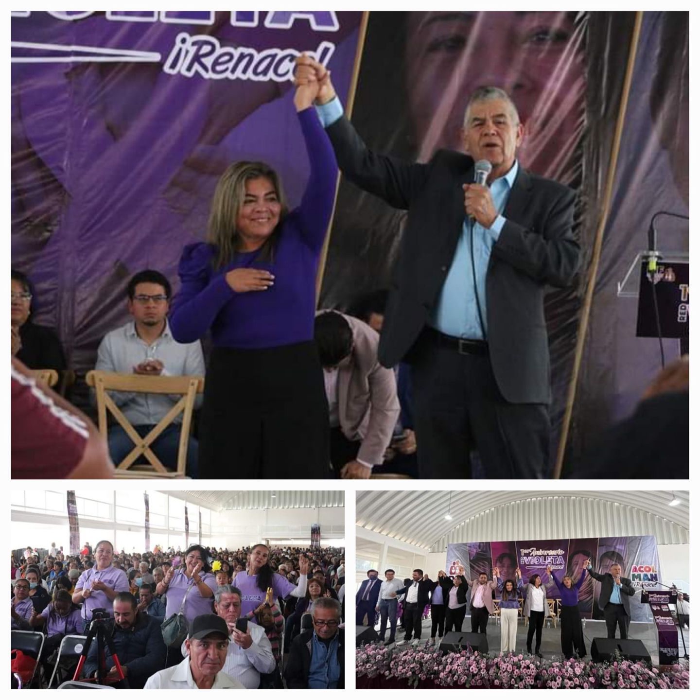 Blanca Osorio rinde primer informe de actividades al frente la Red Violeta Renace en Acolman 