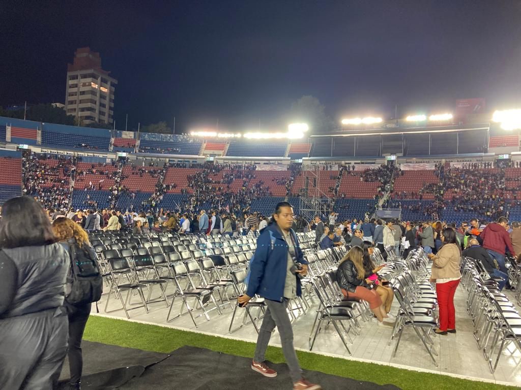 Disputa de Brugada y Harfuch deja sin asistentes evento de Claudia en Estadio Azul