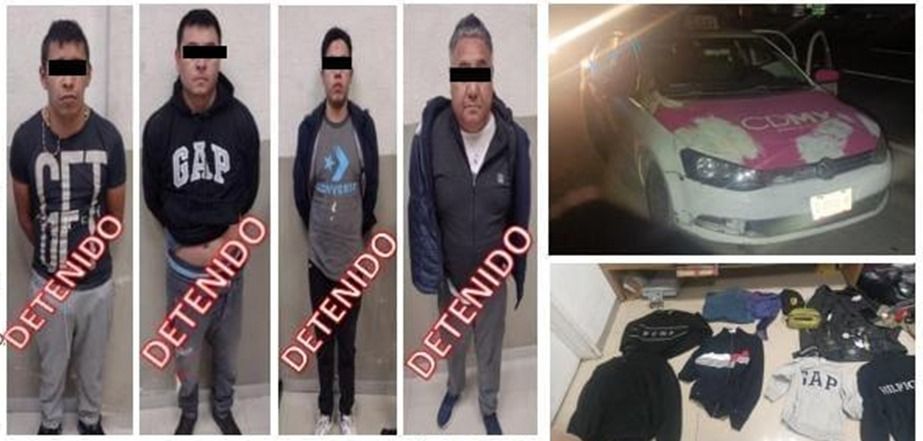 Texcoco, detienen a presuntos asaltantes de CDMEX