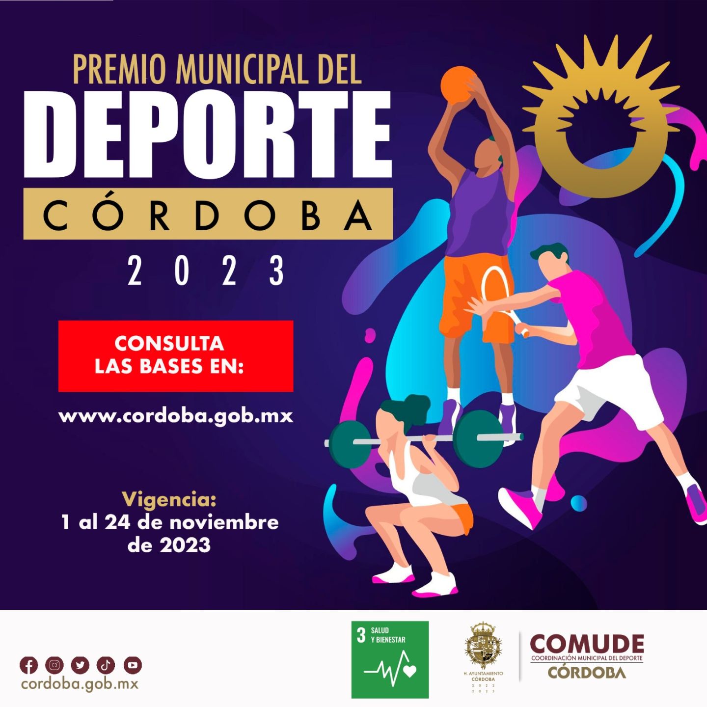 Convoca Ayuntamiento de Córdoba a premio Municipal del Deporte