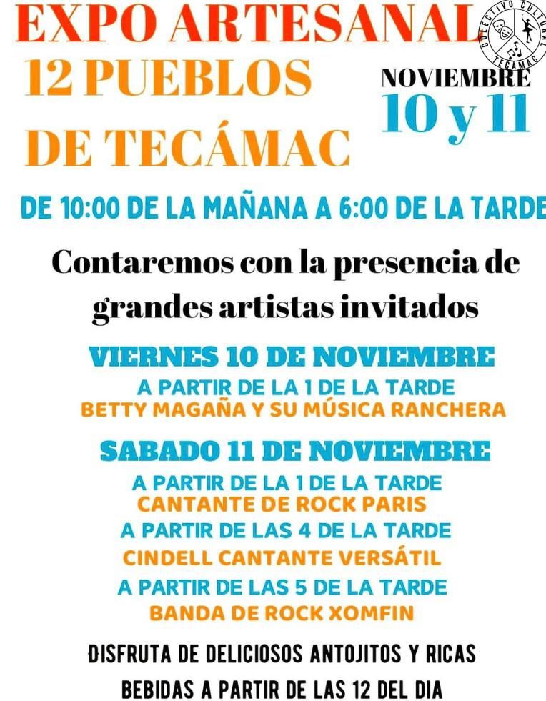 Colectivo Cultural de Tecámac participarán en la Expo Artesanal de los 12 Pueblos