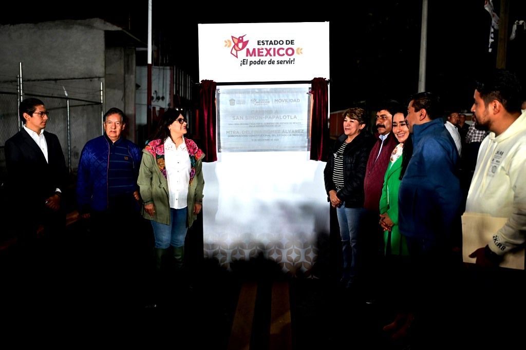 Delfina Gómez inaugura vialidad en beneficio de 45 mil habitantes de Texcoco