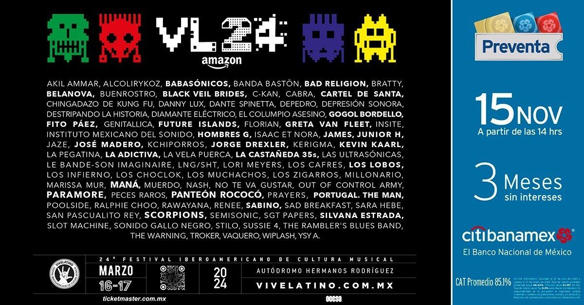 Vive Latino Anuncia su Cartel Oficial con Grandes Propuestas