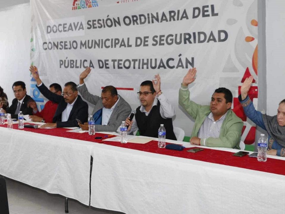 Sesiona Consejo Municipal de Seguridad Pública de Teotihuacán