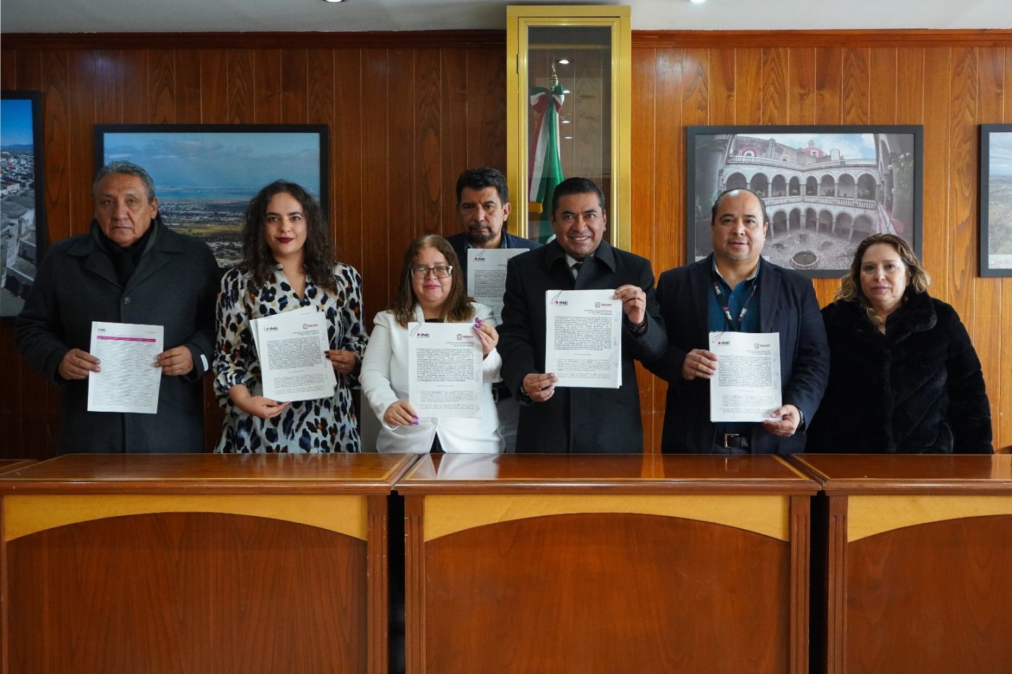 Gobierno de Texcoco e INE firman convenio