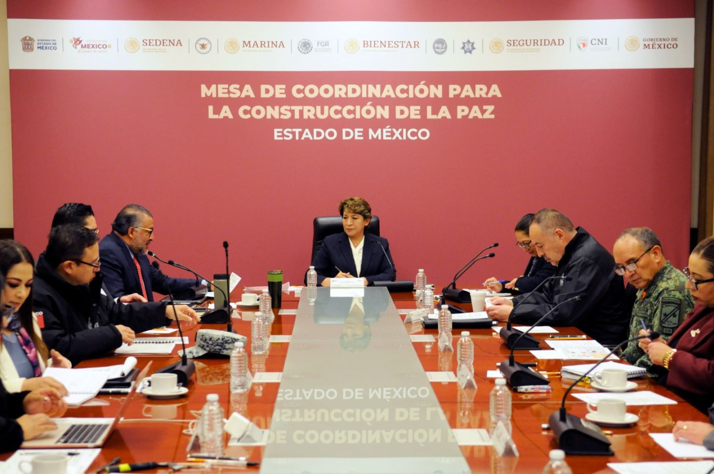 Delfina Gómez da seguimiento a estrategia de seguridad para lograr la reconstrucción del tejido social 