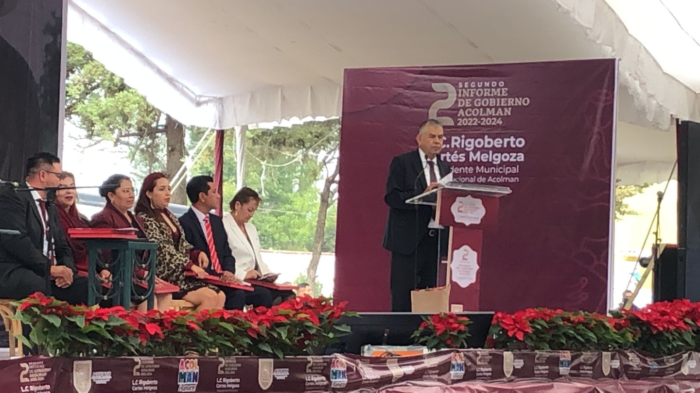 Resalta Rigoberto Cortés  construcción de clínica municipal en segundo informe de gobierno de Acolman 