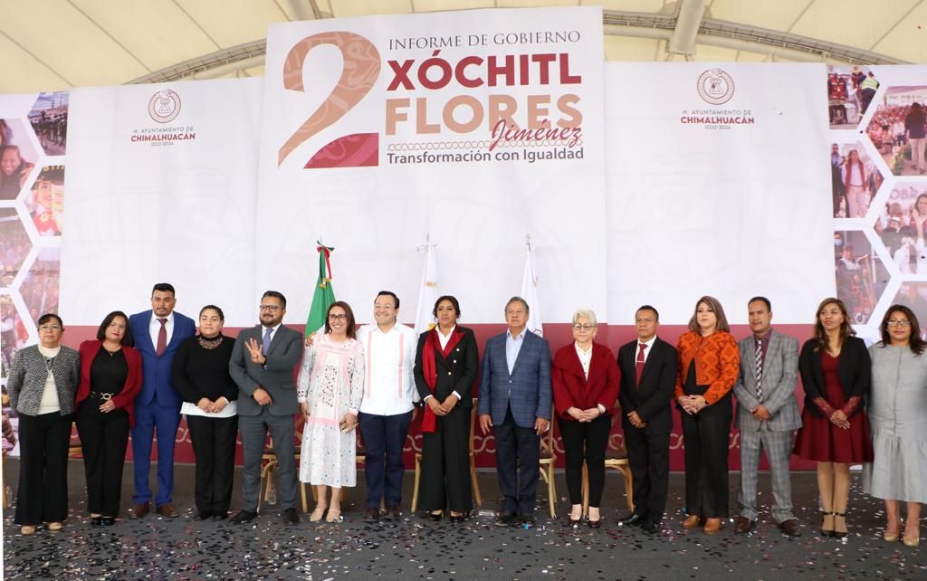 El 2024 será de mejores resultados para Chimalhuacán asegura Xóchitl Flores en segundo informe de gobierno 
