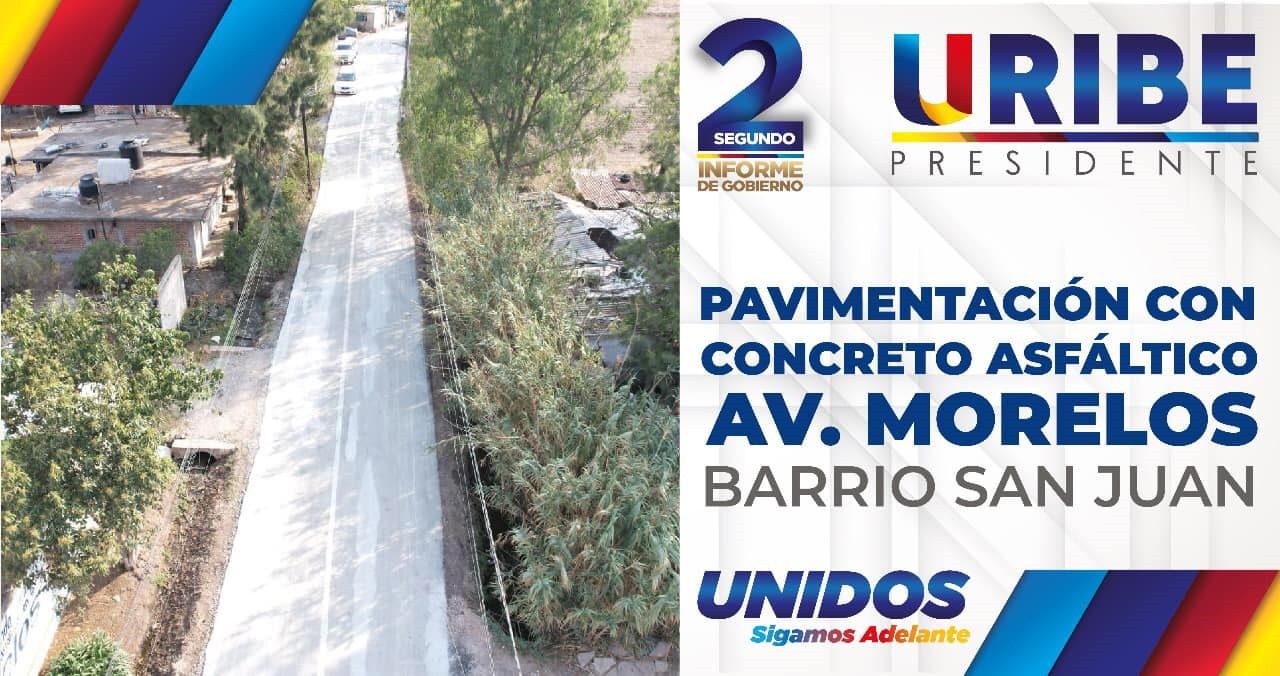 Gobierno municipal inauguró la
Pavimentación de concreto asfaltico 
