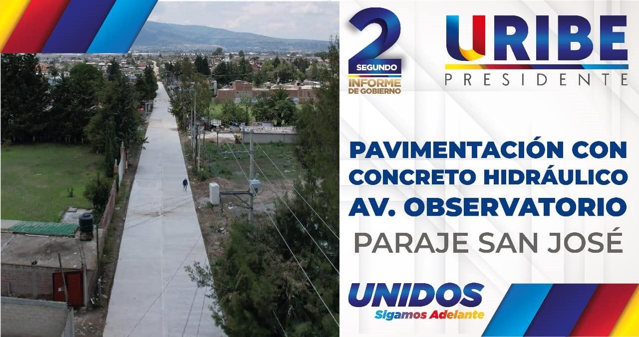 Gobierno municipal inauguró la
Pavimentación de concreto hidráulico