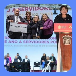 Delfina Gómez, reconoce a servidores públicos