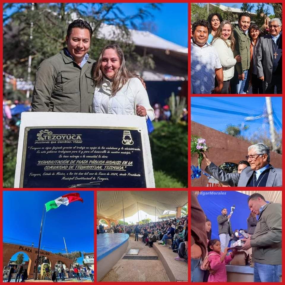 Inauguró la plaza Hidalgo en Tequisistlán Tezoyuca: Édgar Morales Alcalde 