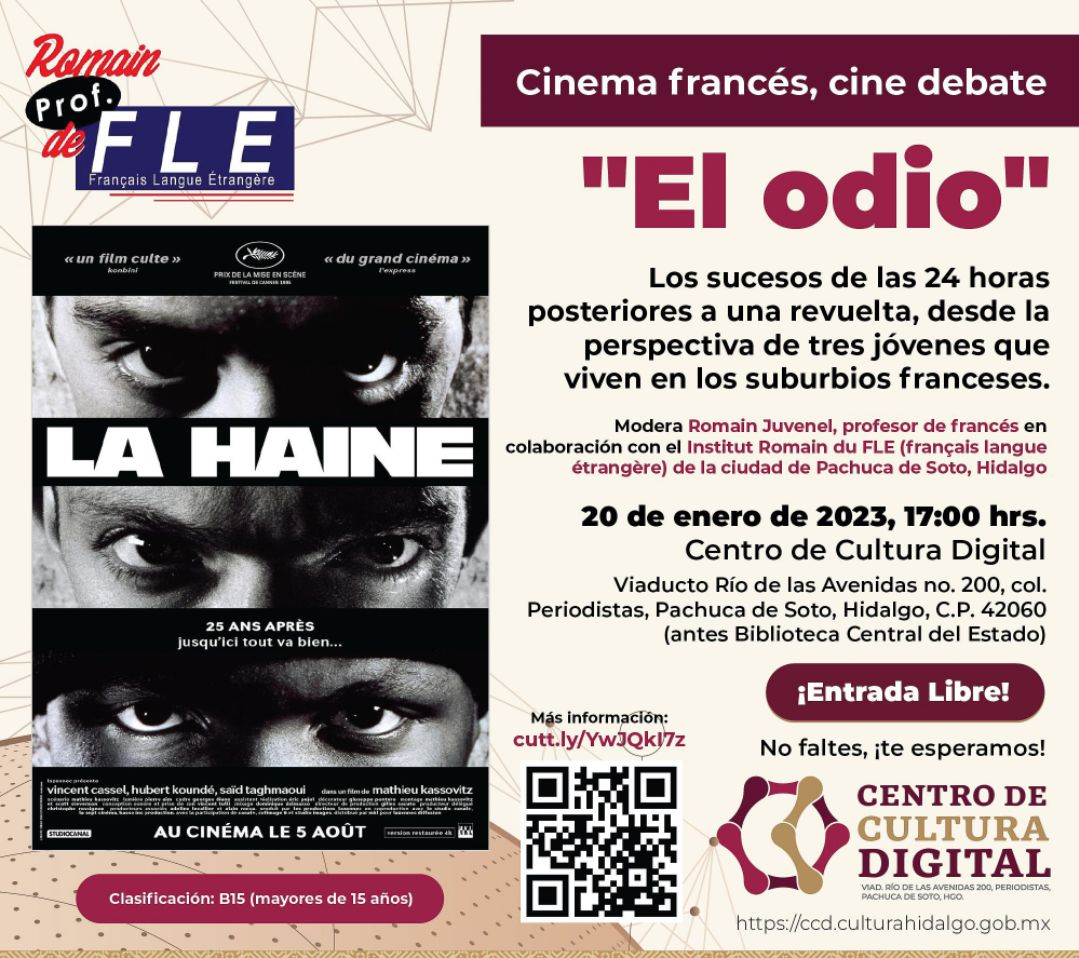 Continúa ciclo de cine francés en Centro de Cultura Digital