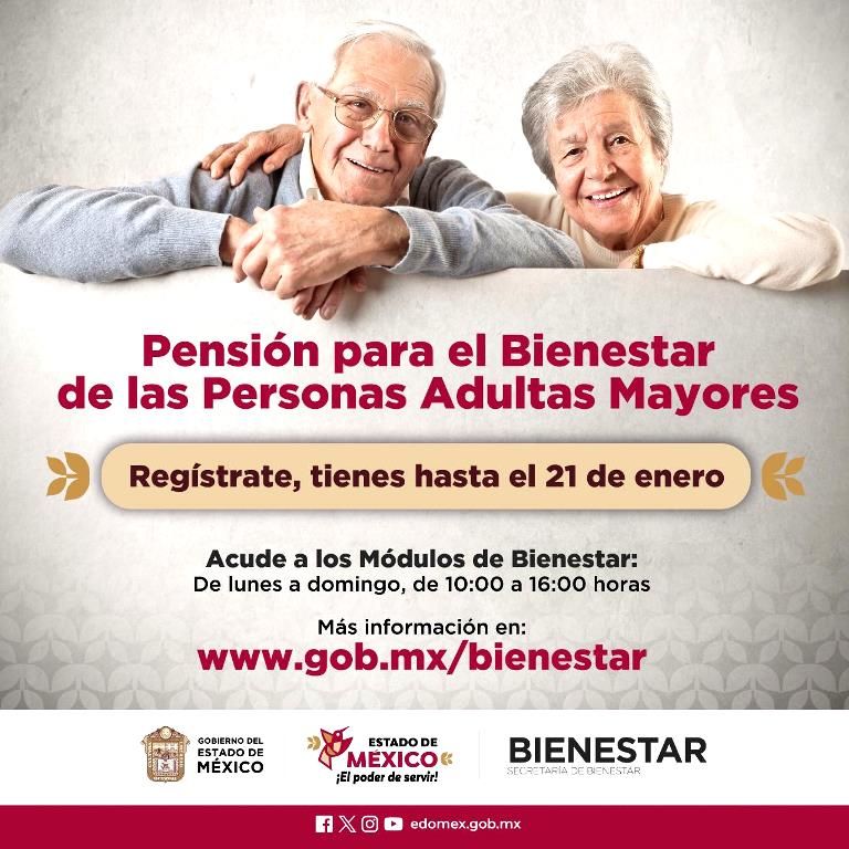Amplían el registro de la pensión para adultos mayores; estará abierto hasta el 21 de enero