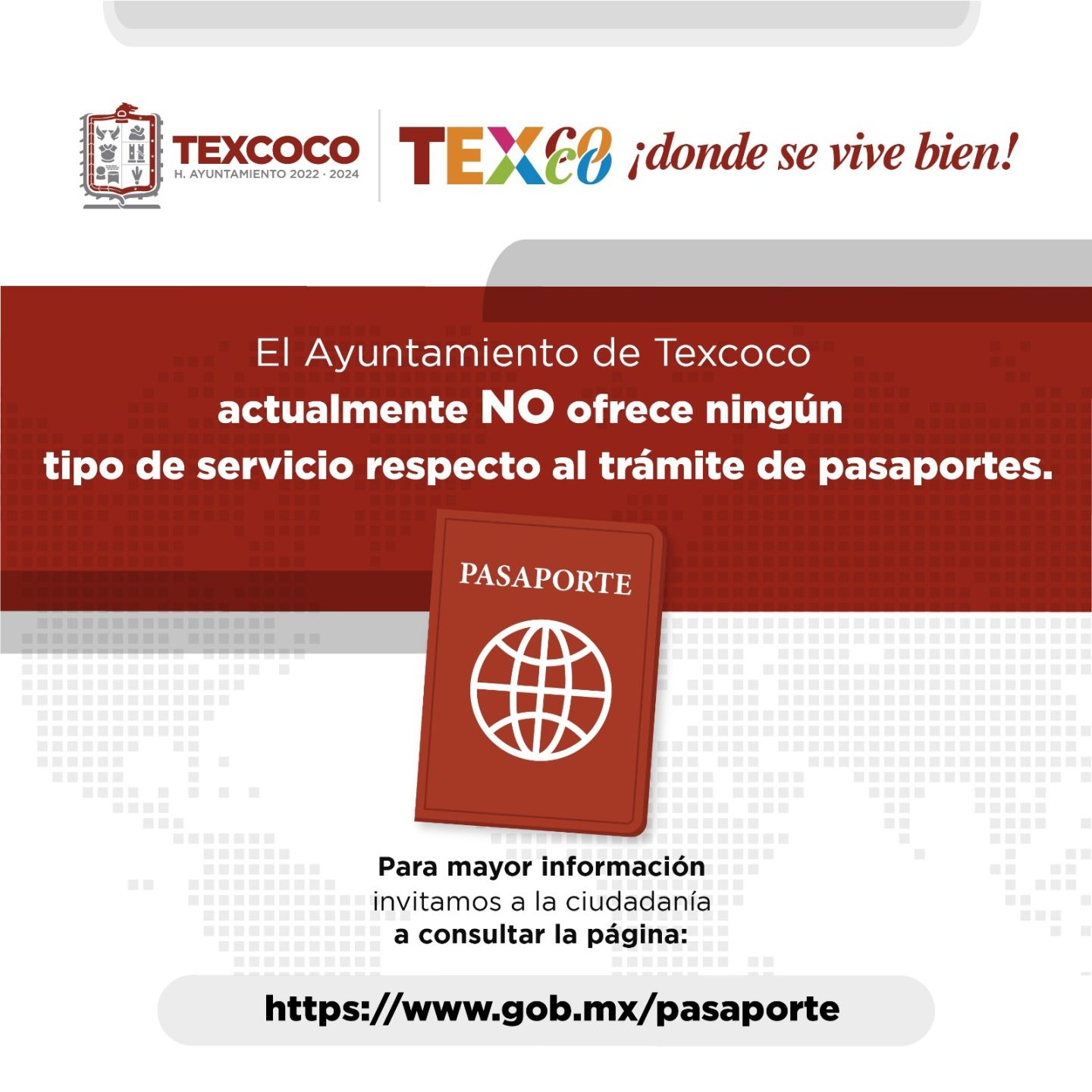 Texcoco lanza alerta sobre trámite falso de pasaporte 