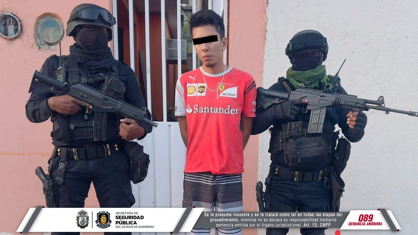 Policía Estatal detiene a una persona en posesión de un arma de fuego en Acapulco 