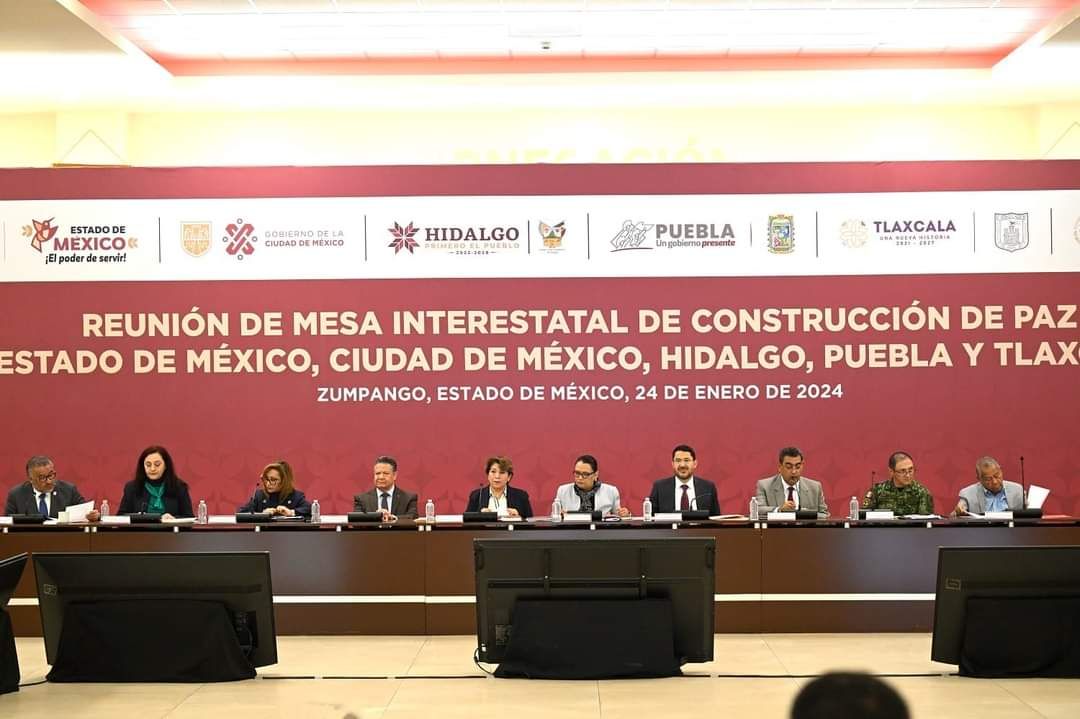 Realizan Mesa de Paz Interestatal Estado de México, Ciudad de México,  Hidalgo, Puebla y Tlaxcala 
