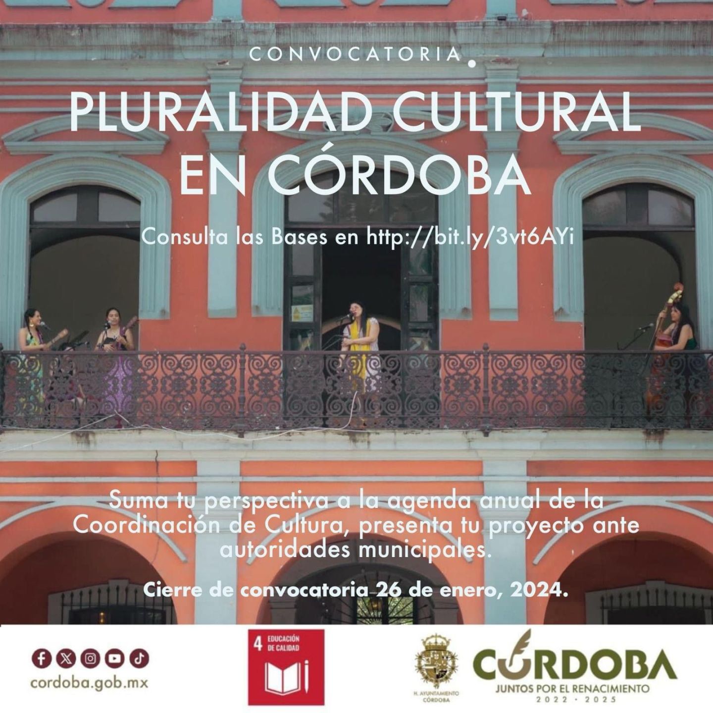 Convoca Ayuntamiento a construir la agenda anual ’Pluralidad Cultural en Córdoba’