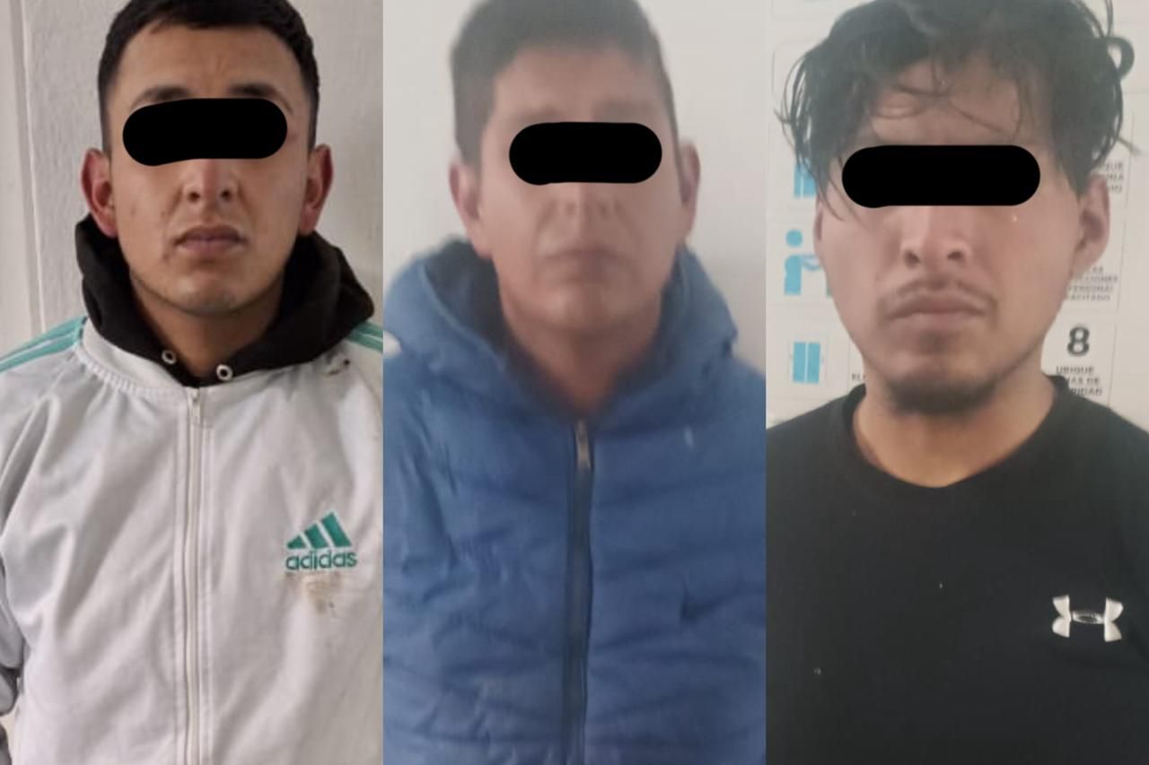 Trabajo de inteligencia permite que policías de Ecatepec; capturen a 3 sujetos relacionados con varios asaltos a mano armada