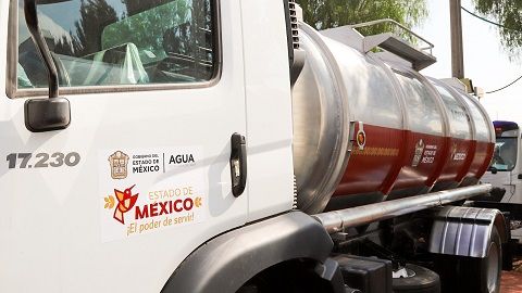 Secretaría del Agua apoya, con suministro en red a habitantes de San Cristóbal, en Huixquilucan