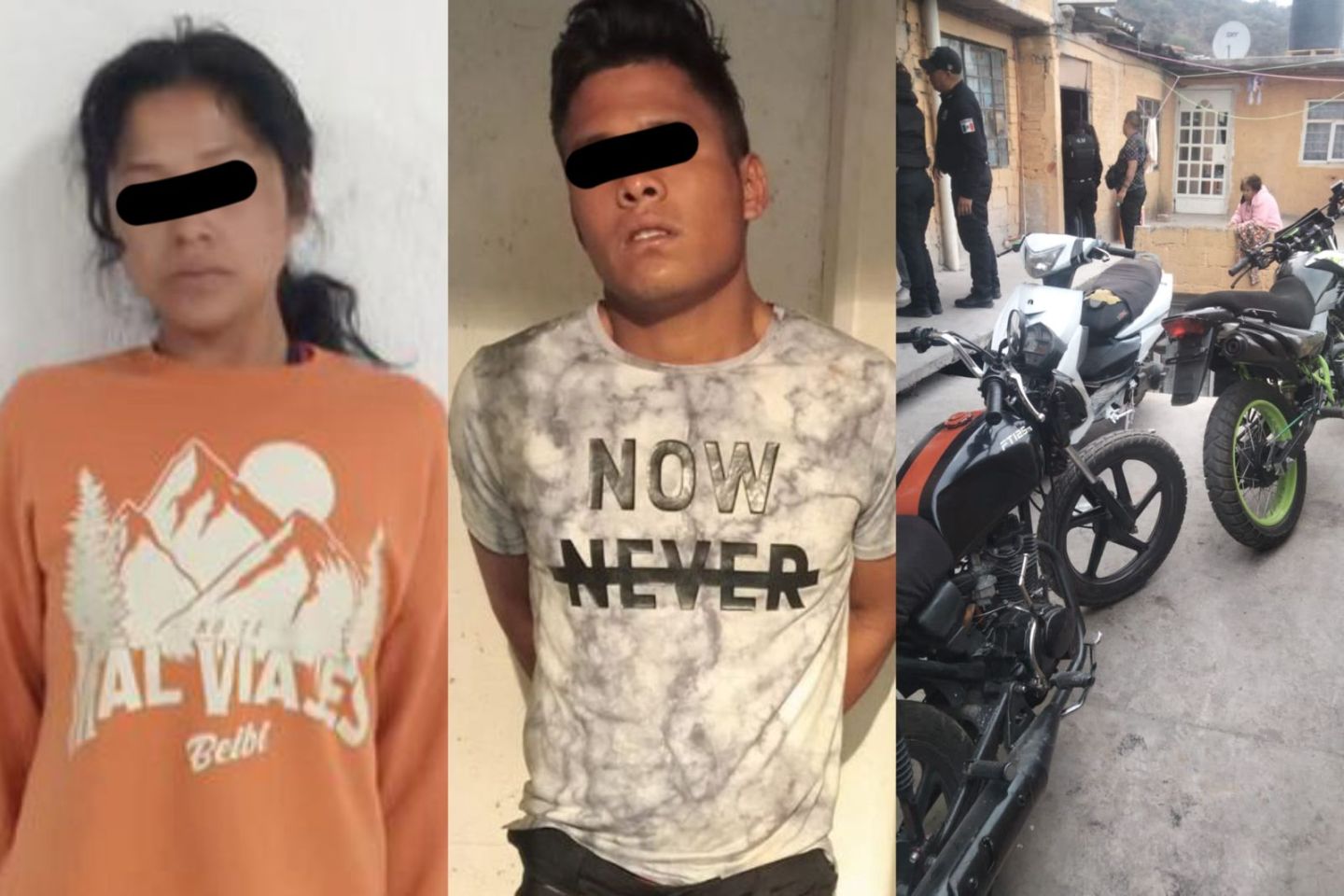 Policía de Ecatepec detiene a integrantes de banda dedicada al robo de motocicletas