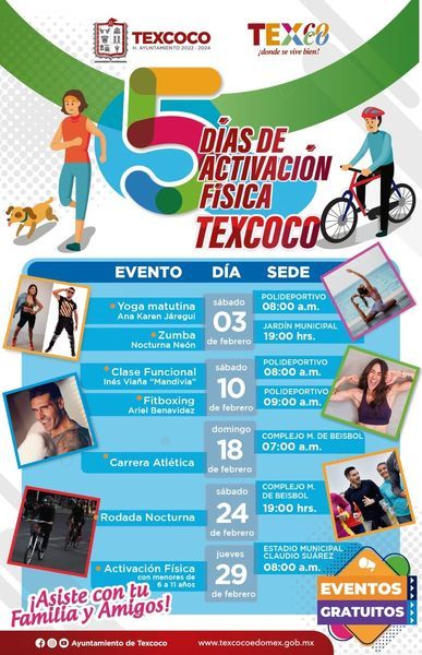 Gobierno de Texcoco Convoca a Participar Este Mes de Febrero en Activación Física