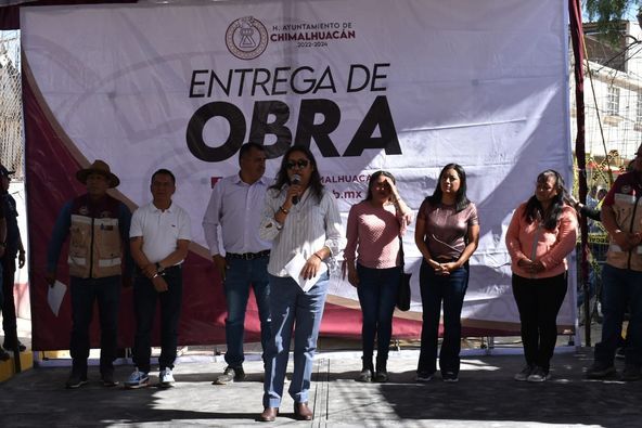 Al Entregar Calles Repavimentadas, Presidenta de Chimalhuacán Anuncia Inauguración de Clínica y Otras Obras

