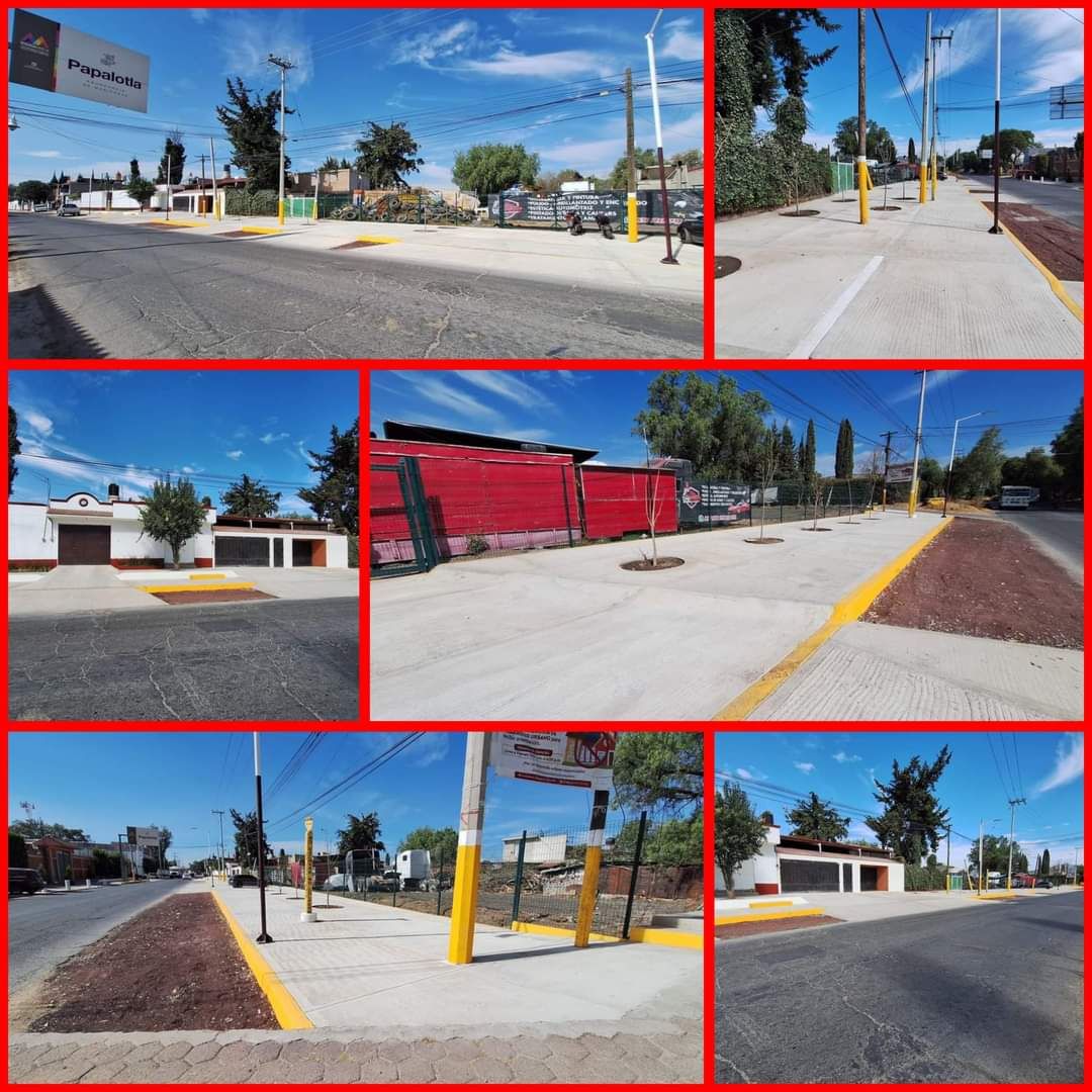 Mejoran imágen urbana en avenidas del municipio de Papalotla Edomex 