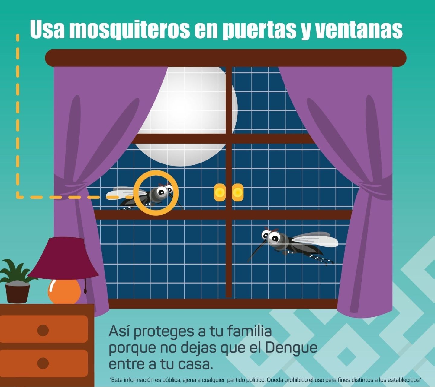 El dengue lo transmite el mosco Aedes Aegypti, por eso hay que eliminar los criaderos