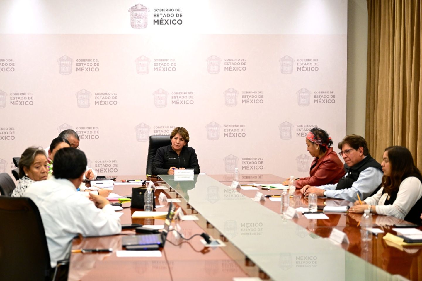 Gobernadora Delfina Gómez reúne a titulares de las secretarías General de Gobierno, Campo, de Medio Ambiente y Oficialía Mayor