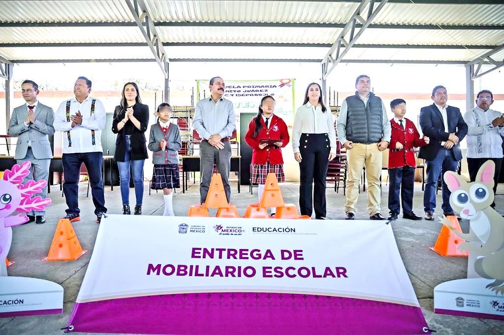 El Edoméx Envía mobiliario nuevo a 1,498 estudiantes de Almoloya de Alquisiras 