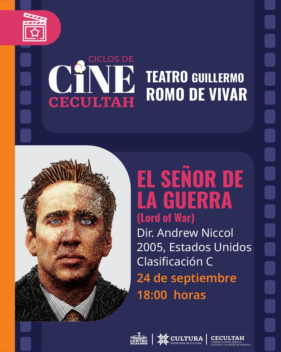 Cine gratuito cada semana en tres recintos culturales de Hidalgo 