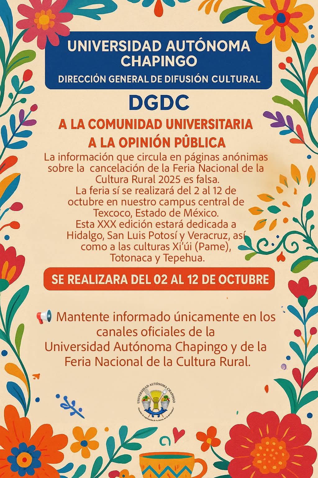 La feria Rural que se realizará del 2 al 12 de octubre 2025