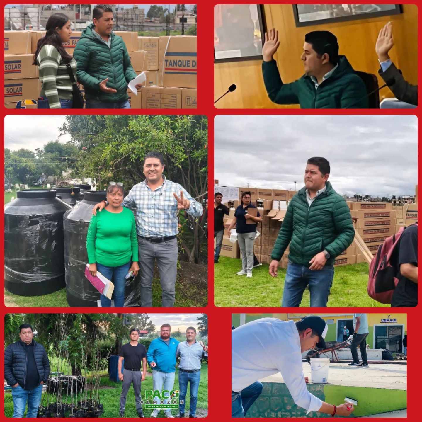 Trabajos del tercer regidor del PVEM en Texcoco  Francisco Almazán .
Pako Almazán 

