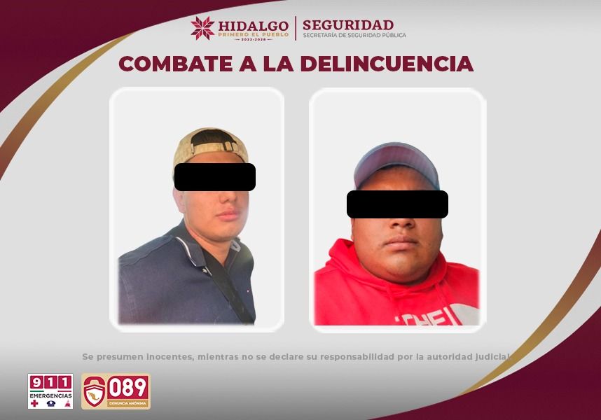 Policías Estatales recuperan vehículo robado y detienen a tres implicados 