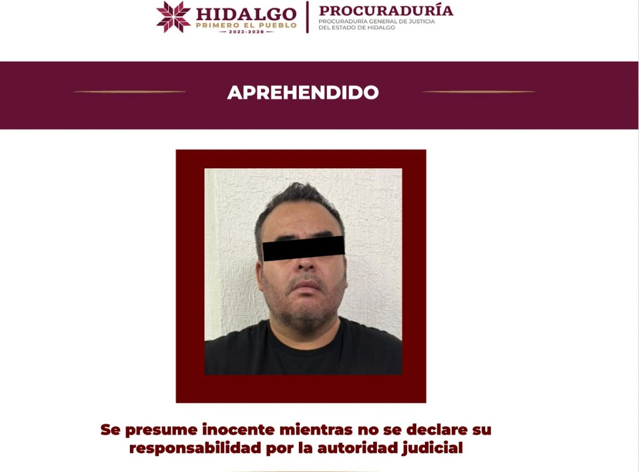Capturado probable responsable de homicidio en agravio de agente de la PGJEH