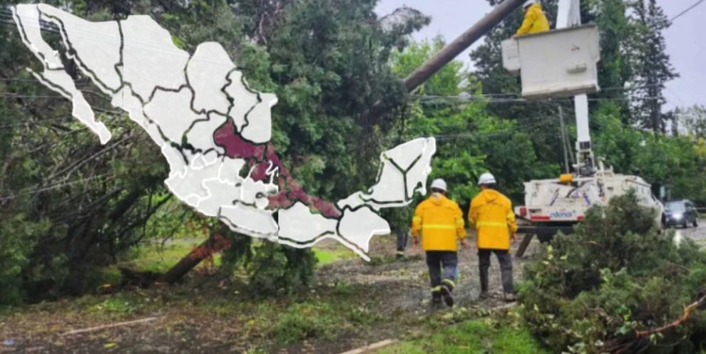 Restablece CFE 92% del suministro eléctrico en cinco estados afectados por lluvias