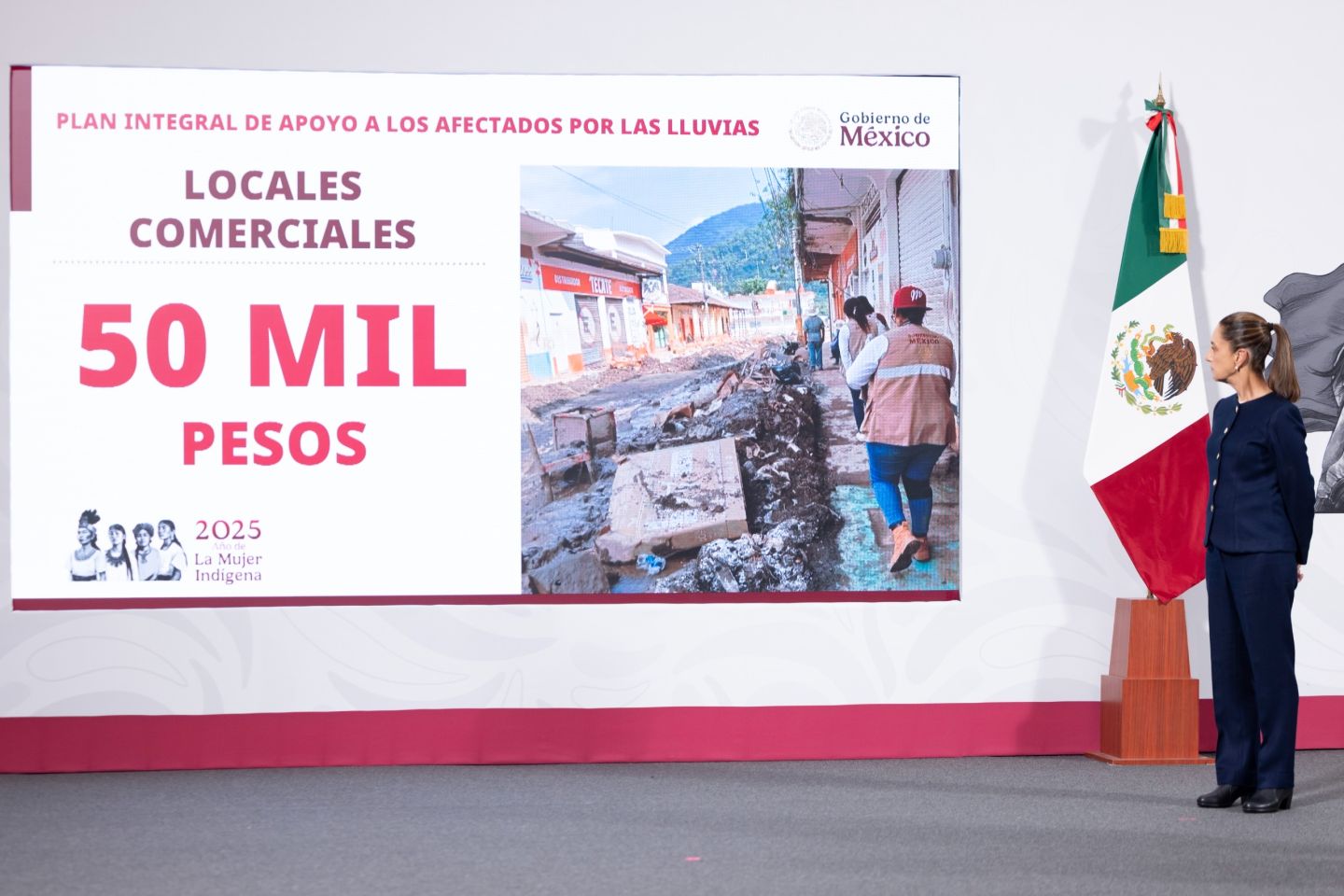 Presenta Claudia Sheinbaum 4 ejes de trabajo frente a la emergencia por lluvias 