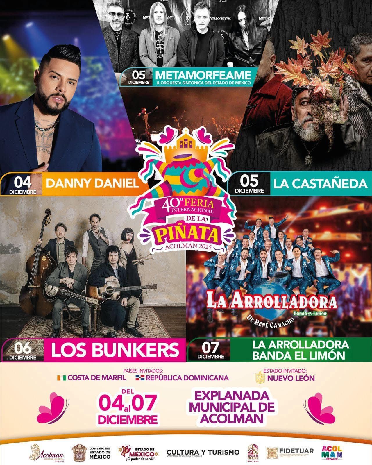 Anuncian cartel estelar de la Feria Internacional de la Piñata 2025