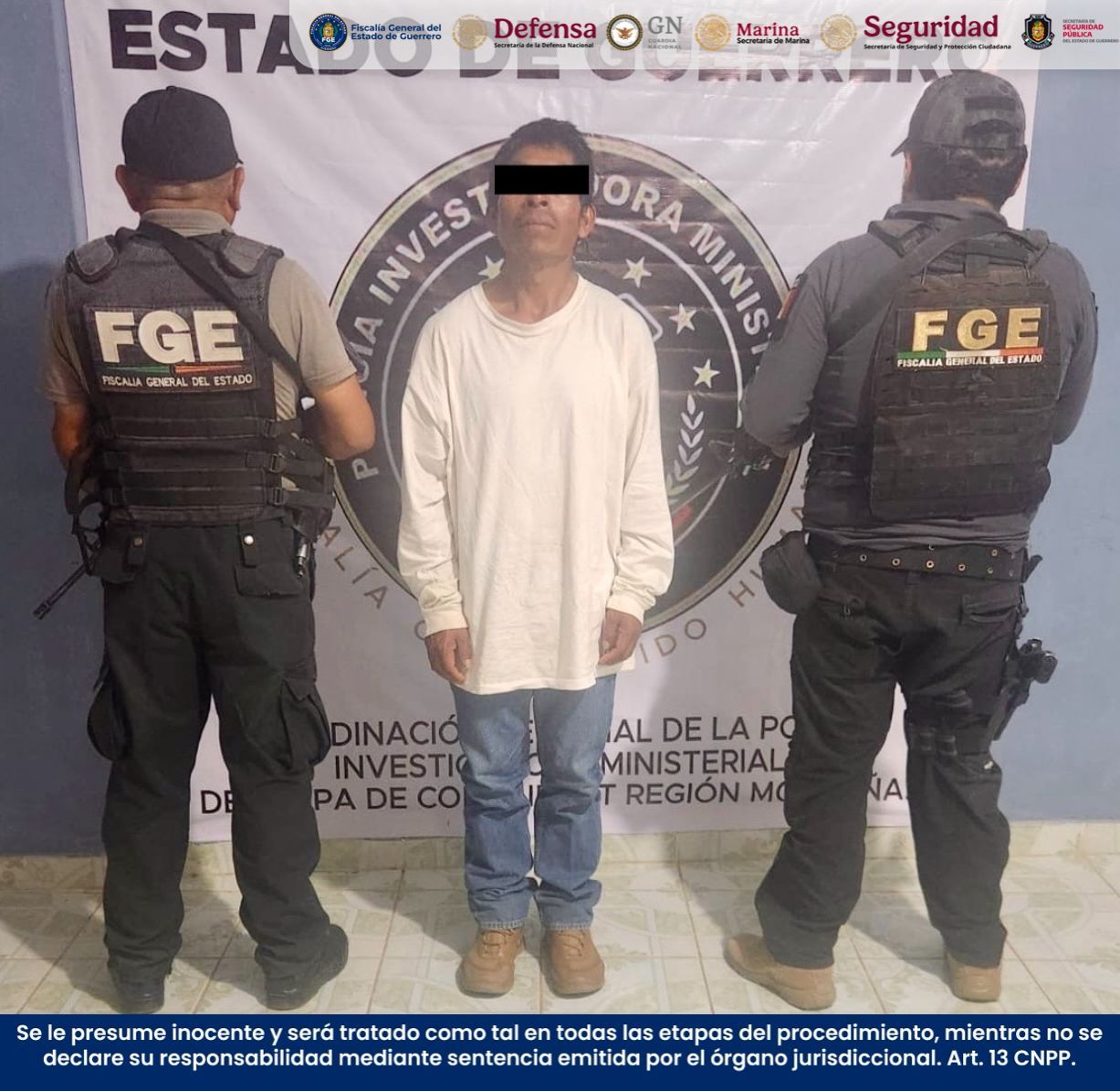 Cumplimenta la Fiscalía de Guerrero, orden de aprehensión por feminicidio en Tlapa 