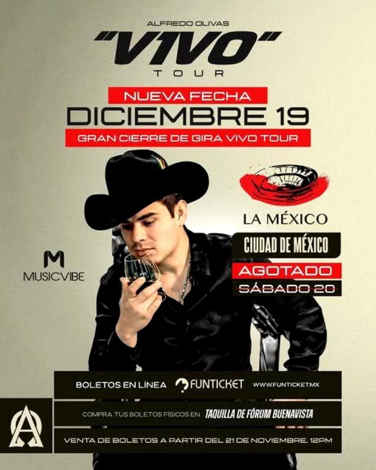 Alfredo Olivas Anuncia Segundo Concierto del ’Vivo Tour’ en la Monumental Plaza México