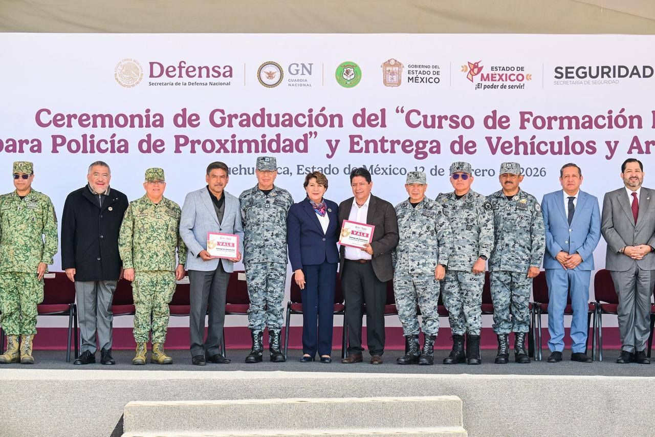 Gobernadora Delfina Gómez Incrementa el Estado de Fuerza en el
 EDOMÉX: 143 Nuevos Policías, Entrega de Patrullas y Mejor Armamento