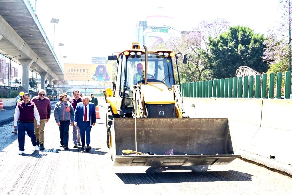 La Gobernadora Delfina Gómez supervisa la reconstrucción del Periférico Norte que registra 52% de avance en área de rodamiento 