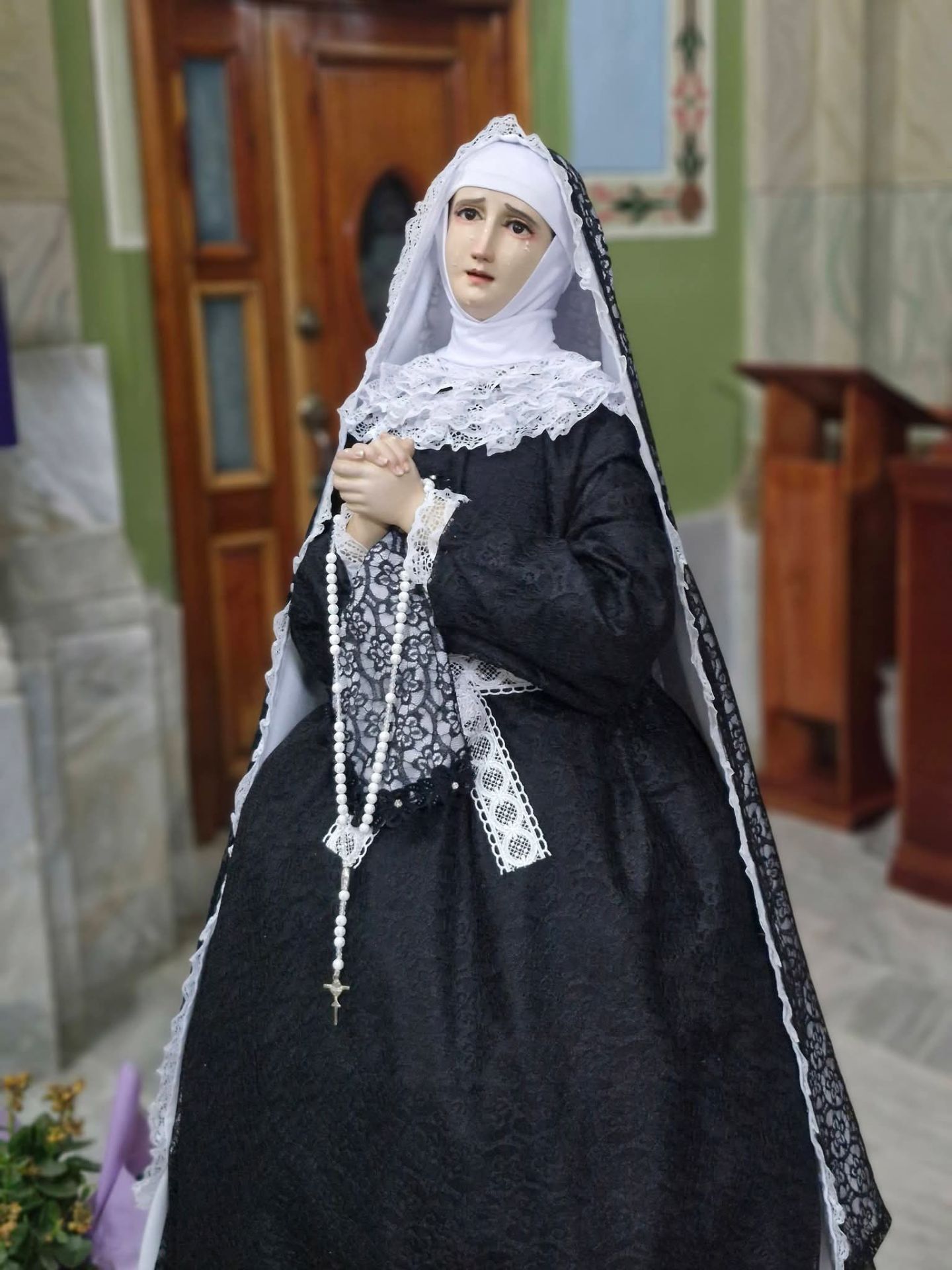 La comunidad de la Magdalena Panoaya honra a la Virgen de los Dolores en procesión y celebración eucarística  