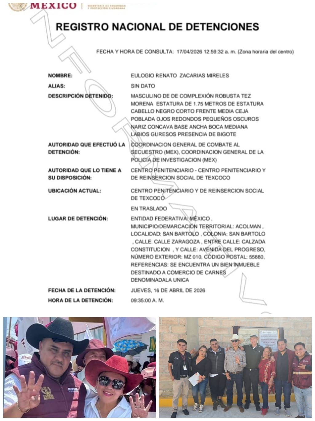 ¡ACOLMAN DE NUEVO EN FOCOS ROJOS!!