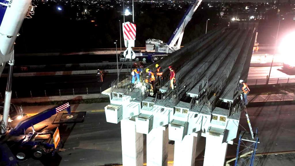 La construcción del Puente ’La Mexiquense’; avanza obra permanente que mejorará la conectividad con el AIFA