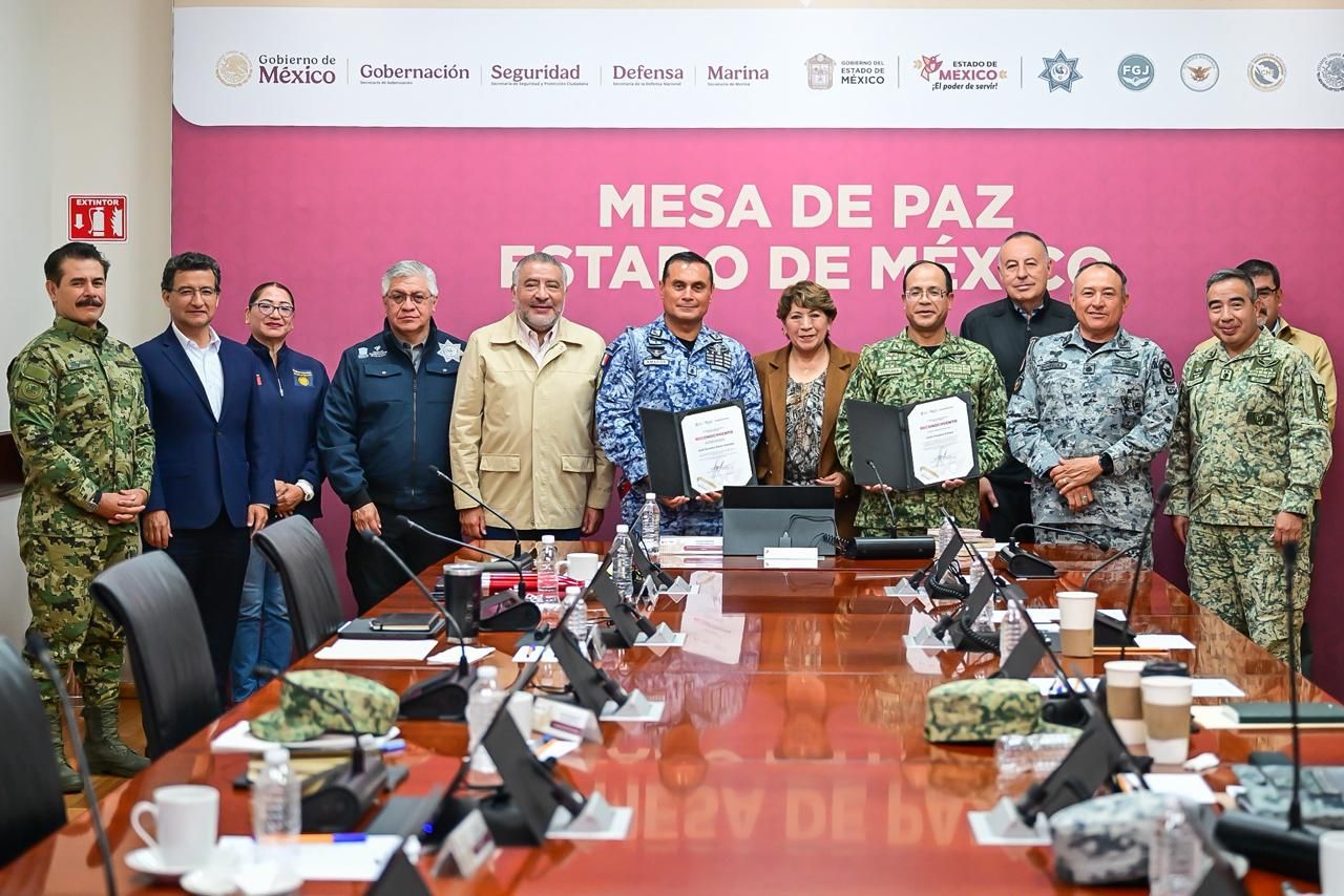 Reconoce Gobernadora Delfina Gómez labor de mandos militares; coordinación fortalece percepción de seguridad en EdoMéx