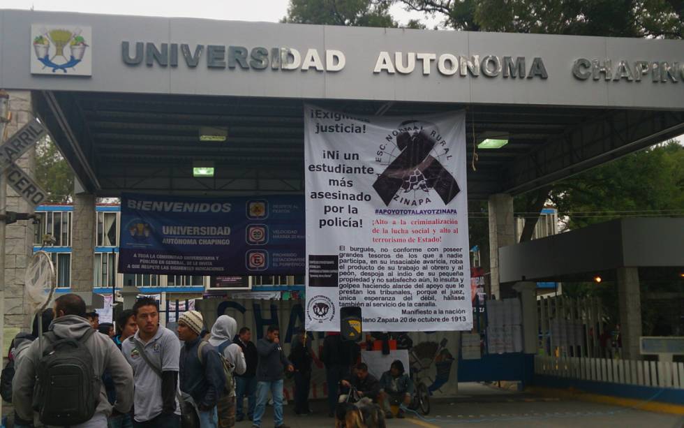 Universidad de Chapingo con apoyo a Ayotzinapa hace paro total durante 48 hrs.