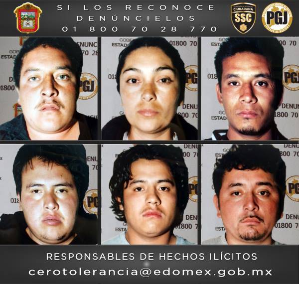 Juez condena a 70 años de prisión a una banda de asaltantes y secuestradores que operaban en Texcoco y Acolaman 